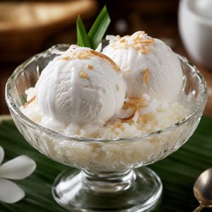 Coconut Ice Cream with Sticky Rice